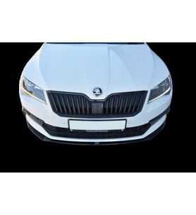ps dizayn Skoda Super B Mk3 (2015 - 2018) Maxton Style Ön Lip (Plastik)