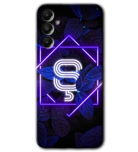 Galaxy A05s Kılıf HD Desen Baskılı Kılıf - Dark Neon Yaprak Ş Harfi
