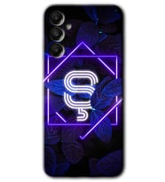 Galaxy A05s Kılıf HD Desen Baskılı Kılıf - Dark Neon Yaprak Ş Harfi