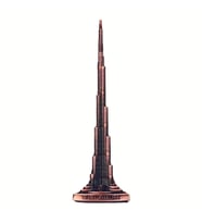 Vintage Metal Burj Khalifa Biblo Bakır 22 cm Burç Halife (Karışık)