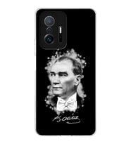 Xiaomi  Mi 11T  Kamera Korumalı Kapak Atatürk Tasarımlı Şeffaf  Kılıf