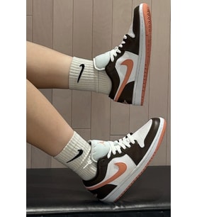 Air Jordan 1 Low Womens Sneaker Hakiki Deri Kadın Günlük Spor Ayakkabı Beyaz Pembe