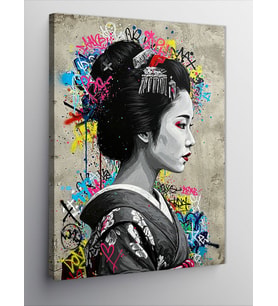 Kanvas Tablo Japon Geisha Portresi