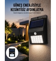 Solar Dekoratif Lambası Sensörlü Led Işık Bahçe Aydınlatma Yeni Nesil