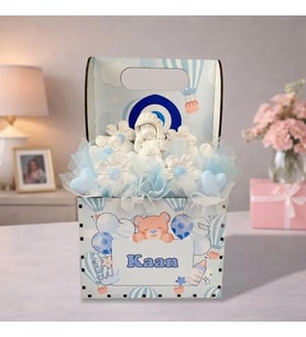 eJOYA Hoşgeldin Bebek Kişiye Özel İsimli Kokulu Taş Aranjmanı Kız Erkek 116291