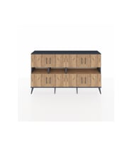 Arges Konsol 8 Raflı 8 Kapaklı 176x30x99 Antrasit-Çam