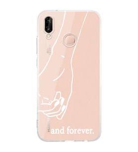 Huawei P20 Lite Uyumlu Baskılı Yumuşak Silikon Şeffaf Telefon Kılıfı