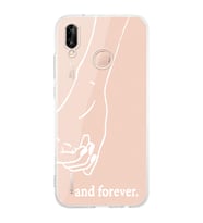 Huawei P20 Lite Uyumlu Baskılı Yumuşak Silikon Şeffaf Telefon Kılıfı