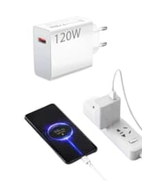 Type C Yüksek Hızlı Şarj Aleti Beyaz 120W Ultra Uzun Ömürlü