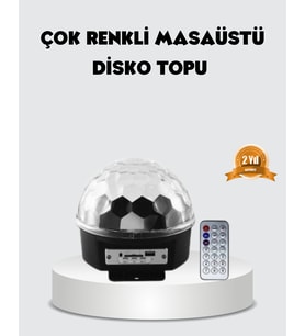 RGB LED Disko Topu Projektör - Ev Partileri, Doğum Günleri ve Eğlence İçin Işık Şovu