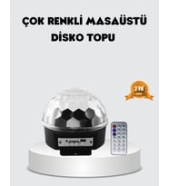 RGB LED Disko Topu Projektör - Ev Partileri, Doğum Günleri ve Eğlence İçin Işık Şovu