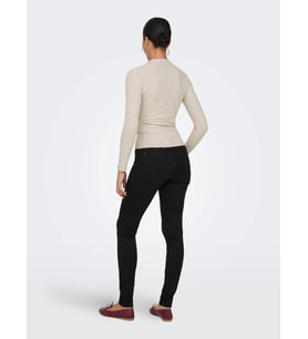 Only ONLEMMA L/S HIGH NECK TOP NOOS JRS Bej Kadın T-Shirt 15180040