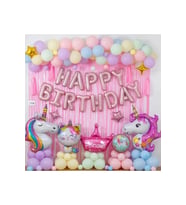 Unicorn Doğum Günü Balon Seti