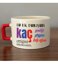 Bu Dik Duruşun Baskılı Kadınlar Günü Kırmızı Kulplu C Fincan