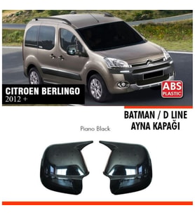 Citroen Berlingo Batman Yarasa Ayna Kapağı 2012-2018 Arası Parlak Siyah