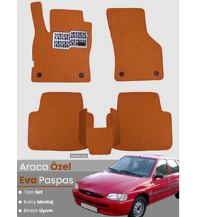 FORD FİESTA (1995-2002) Uyumlu EVA Paspas Tam Set–Araca Özel,Su Geçirmez,Kolay Montaj