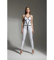 Mulvxbrf Brf02 Siyah Body Harness Suni Deri Metal Halka Detaylı - Brf240 (Mulvix)