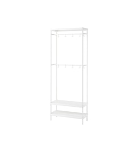 Mackapar Metal Portmanto - Askılık - Beyaz - 78x32x200 Cm