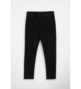Kadın Beli Lastikli Siyah Tayt Jean Pantolon