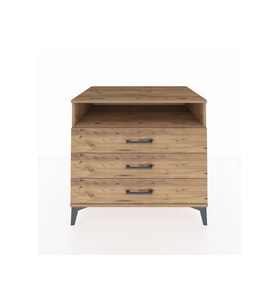 Kronos Şifonyer Tek Raflı 3 Çekmeceli 88x59x80 Çam-Çam