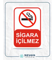 Sigara İçilmez 21x28 Arkası Sticker