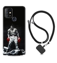 INFINIX Hot 8 9 10 11S Hot 10 Play 10T Kılıf Boyun Askılı Silikon Moon Baloon 1369