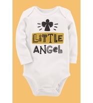Baskılı Pamuklu Unisex Bebek Body UZUNE264