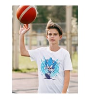 Süper Sonic The Hedgehog Baskılı Unisex Çizgi Film Çocuk Tişört (1-12 Yaş)