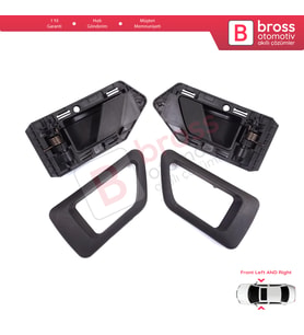 Citroen Berlingo MK1 1996-2011 Peugeot Partner MK1 1996-2015 İçin Ön Sağ Sol Kapı İç Açma Kolu Siyah
