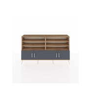 Arges Konsol 6 Raflı 4 Kapaklı 176x30x99 Çam-Antrasit
