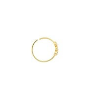 Altın Üç Taşlı Hızma Burun Piercing