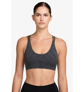 Nike Zenvy Womens Light-Support Padded Printed Support Bra Hafif Destekli Pedli Kadın Spor Bra Siyah