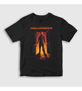 Presmono Unisex Çocuk Siyah Michael Myers Halloween Cadılar Bayramı T-Shirt 500779tt