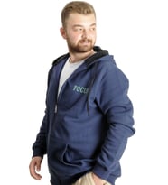 Mode XL Büyük Beden Erkek Sweat Kapşon Focus 23539 İndigo