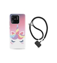 Xiaomi Poco C40 Kılıf Ipli Boyun Askılı Desenli Silikon Sweety Unicorn 1737