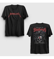 Presmono Unisex Siyah Born From The Shadows Sırt Baskılı T-Shirt 516141tt