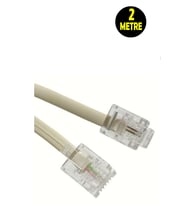 2 Metre Modem Adsl Vdsl Ara Kablosu RJ11 Hat Bağlantı Telefon Kablosu