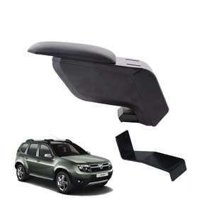 Dacia Duster 2013 Delmesiz Çelik Ayaklı Siyah Kolçak Kol Dayama
