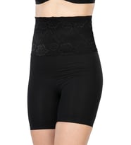Amora Secret Siyah Mı Emay 2091 Önü Dantelli Yüksek Bel Boxer Korse