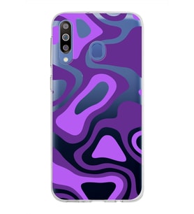 Samsung Galaxy M30 Kapak Renkli Desen Tasarımlı Şeffaf Silikon Kılıf