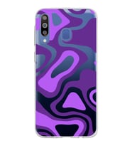 Samsung Galaxy M30 Kapak Renkli Desen Tasarımlı Şeffaf Silikon Kılıf