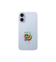 iPhone 17 ile uyumlu Splash arı tasarımlı şeffaf silikon kılıf