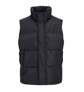 Geniş Rahat Kesim Erkek Yelek - JACK JONES 12256981 (Siyah)