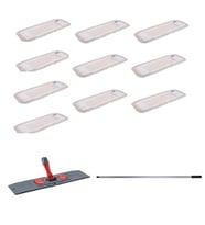 Tablet Palet Nemli Yedek Mop Takımı Seti - 10 Ad 60 Cm. Nemli Mop + Katlanır Aparat + Metal Sap