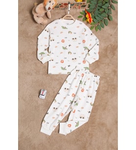 Erkek Çocuk Hayvan Desenli Pijama Takımı 2-5 Yaş 25039