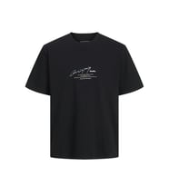 Jack & Jones 12273373 Jormanchester Script Tee Ss Crew Neck Siyah