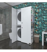 Kenzlife çamaşır-kurutma makinesi dolabı kapaklı fedyenkamdf byz 180*090*60 % 100 mdf full mdf banyo arkalıksız (Karışık)