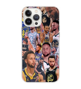 Iphone 12 Pro Uyumlu Steph Curry Kolaj Tasarımlı Şeffaf Telefon Kılıfı