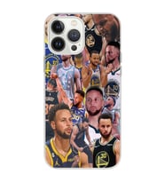 Iphone 12 Pro Uyumlu Steph Curry Kolaj Tasarımlı Şeffaf Telefon Kılıfı
