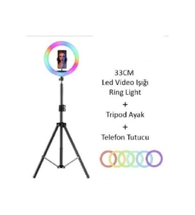 13 inç RGB LED Selfie Işığı ve Tripod ile Tiktok Videoları için mükemmel